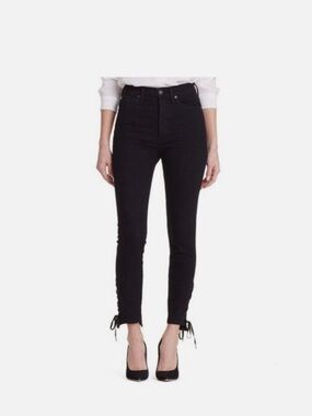 Citizens Of Humanity Black Skinny Jeans with Ankle Ties
